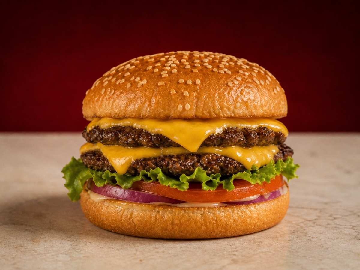Double Cheeseburger from NY Gyros & Phillys