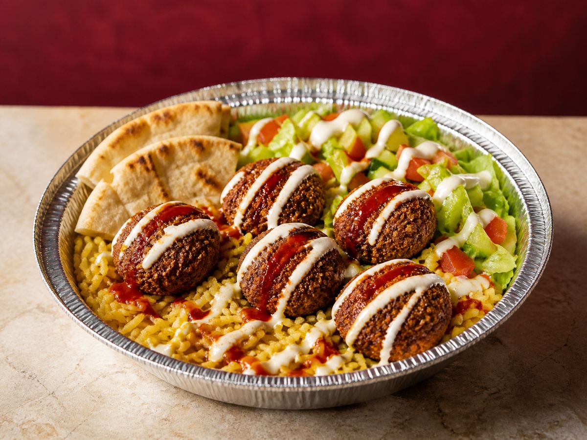 Falafel Platter from NY Gyros & Phillys