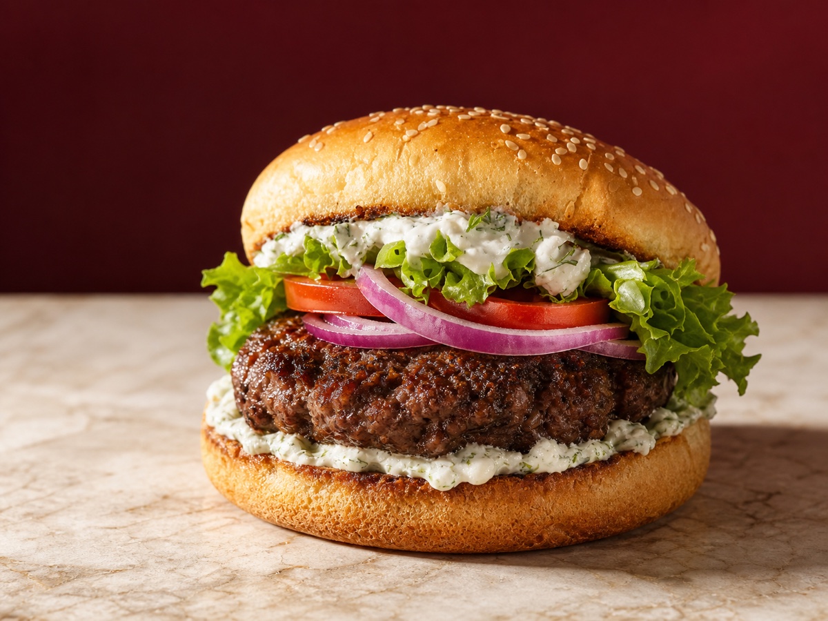 Lamb Burger from NY Gyros & Phillys