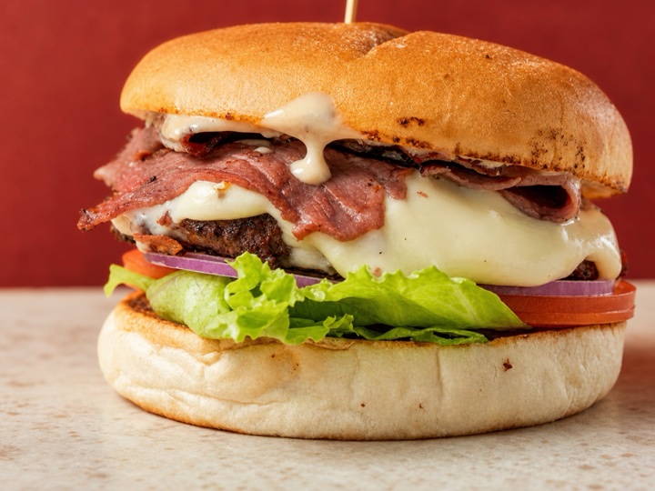 Pastrami Burger from NY Gyros & Phillys